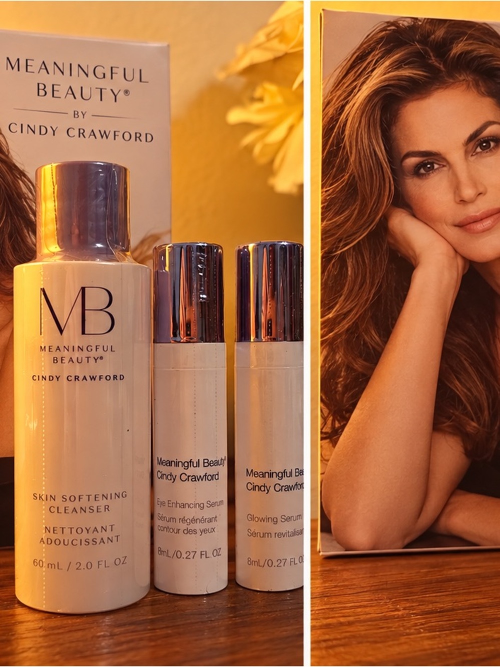 MB Skincare skin softening cleanser 2oz/enhancing serum 0.27oz/glow serum 0.27oz